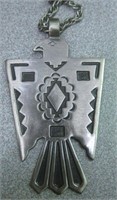 Bell Nickel Silver Thunderbird Pendant/Necklace