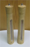 Mid-Century Tall Wood Salt & Pepper Shakers