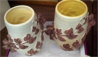 2 Hand Painted Redwing Vases #1162