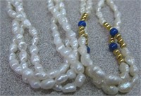Lot of 2 Fresh Water Pearl Necklaces
