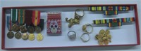 Miscellaneous Lot, Lighter, Rings & Medals