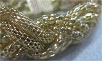 Art Deco Gold Weave Bracelet