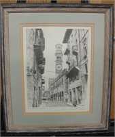 Pencil Signed & Numbered Framed Cityscape