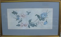 Large Framed Oil Painting "Floral Branches"