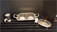 A- SILVER PLATED SERVING DISHES