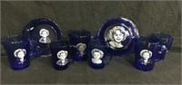 Collectible Shirley Temple Cobalt Bllue Glass