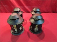 Rustic Lanterns w/ LED Battery Candles
