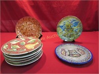 Collector Plates: Mosaic Art Decor Plates, 8pc Lot