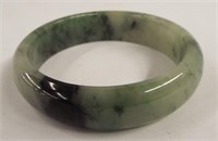 Dark Green And Gray Jade Bracelet