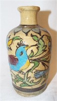 Glazed Pottery Vase With Bird