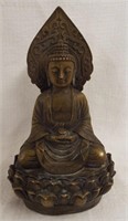 Signed Oriental Bronze Buddha