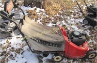 Homelite 21" cut 4 hp, rear bag, push mower,