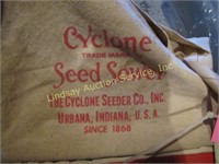 Cyclone seed sower hand crank