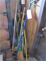 1 group 12+pcs: H.H tools, brooms, ext poles,