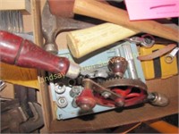 2 flats of hand tools: Hammers, tape measures,