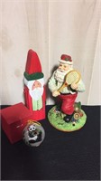 Lot of Santa figurines and ornament