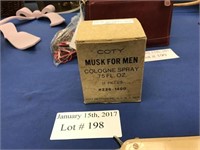 BOX OF 12 .75 FLUID OZ. COTY MUSK FOR MEN COLOGNE