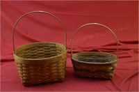 (2) Longaberger Baskets - One with Protector