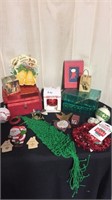 Lot of Christmas decor'and gift boxes