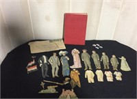 Lot  of vintage books and paper dolls