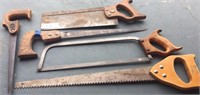 Vintage handsaws and pruning saws