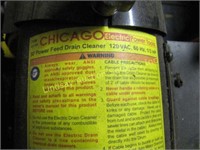 Chicago 50' pwr feed drain cleaner 1/3hp