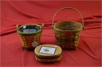 (3) Longaberger Baskets - One with Lid