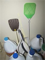 Group cleaning: 4 bottels of bleach, dust mop,
