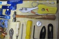 2 drawers w/ kitchen flatware, utensiles, tools &