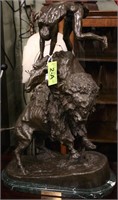 Art, Bronze Statue "Buffalo Horse" Remington