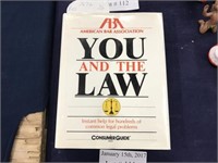 "YOU AND THE LAW" LAW BOOK WITH DUST COVER