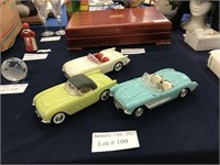 THREE, 1:18 SCALE DIE CAST MODEL CARS OF 1953,1955
