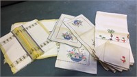 Lot of vintage embroidered linens