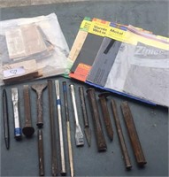 Lot of tools and sandpaper