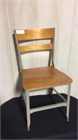 Vintage wood and metal children's chair