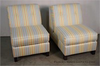 Pair of Contemporary Striped Chairs