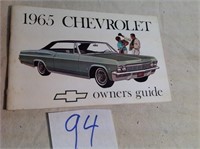 1965 CHEVROLET OWNERS GUIDE