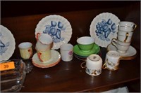 CONTENTS OF MIDDLE SHELF OF CHINA CABINET