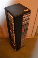 39" TALL REVOLVING CD HOLDER & ALL CD'S