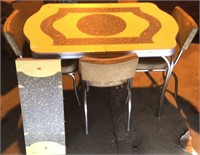 1950-60s Formica Top Table with Four Chairs
