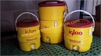 (3) Igloo Water Coolers