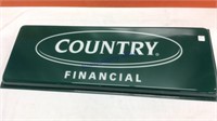 Country Financial plastic sign ,