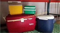 (4) Coolers Small & Large