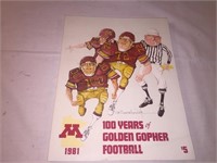 1981 Minnesota Gophers Commemorative Program