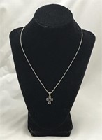 James Avery Cross Pendant with red stone
