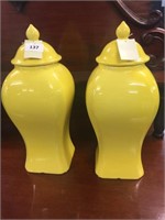 PR MODERN YELLOW LIDDED CANNISTERS