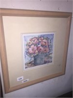 FRAMED FLORAL WATERCOLOUR