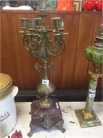 FRENCH MARBLE CANDLEABRA