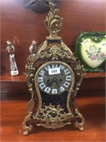 Louis XVth Italian boulle and bronze mantle clock