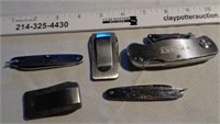 Lot of 5 Pocket Folder Knives